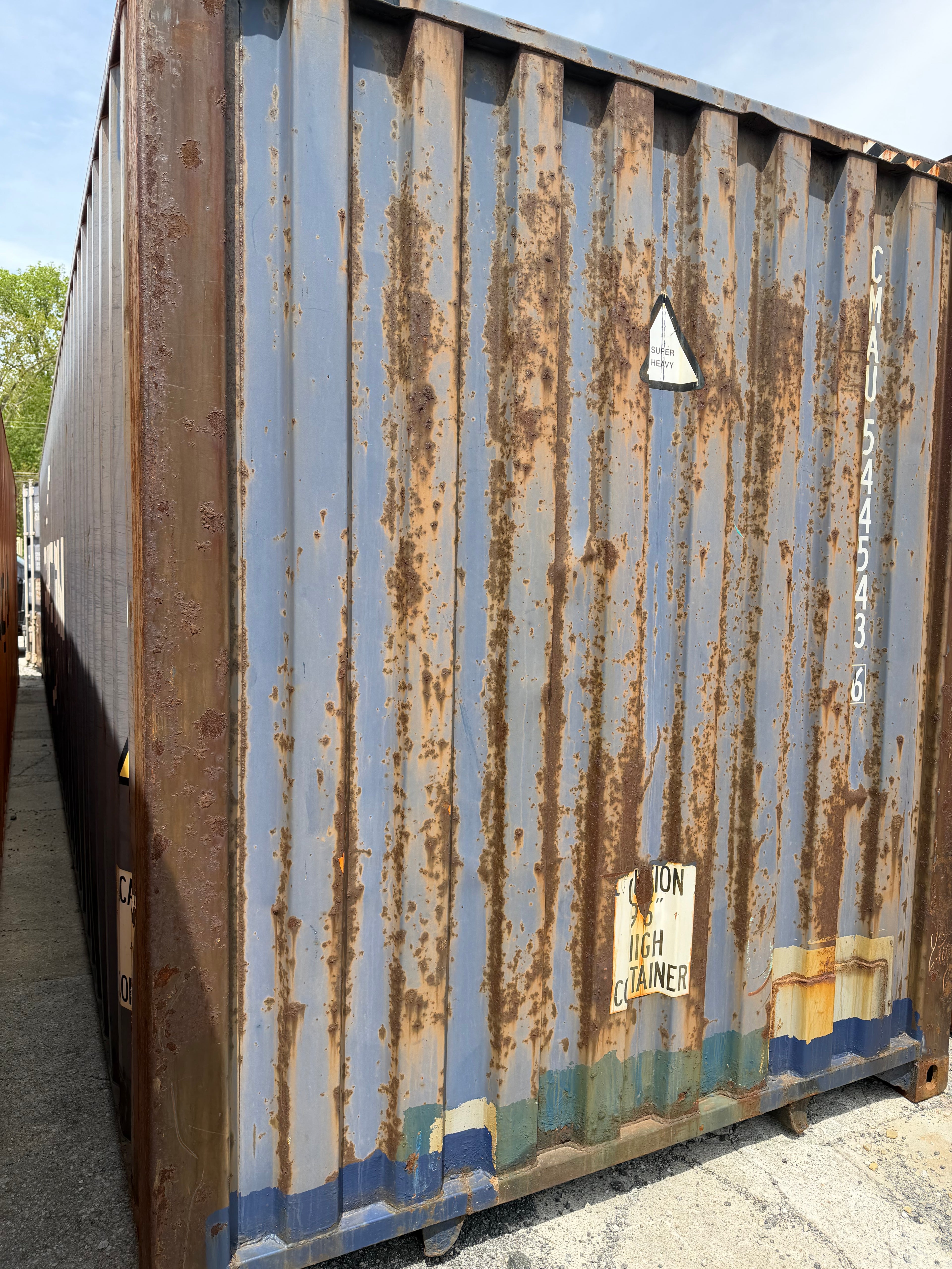 40’ High Cube Used Shipping Container – Wind & Water Tight – Blue – 544543-6