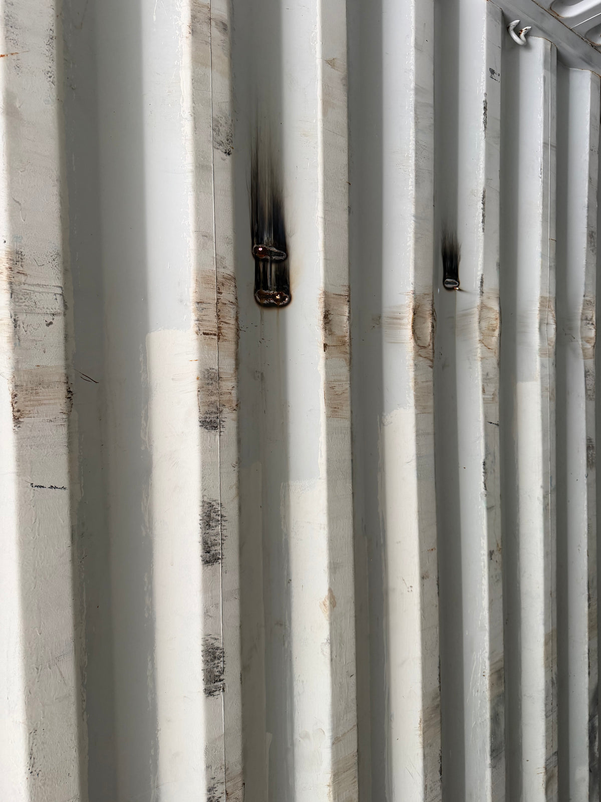 40’ High Cube Used K-Line Shipping Container – Small holes on sides