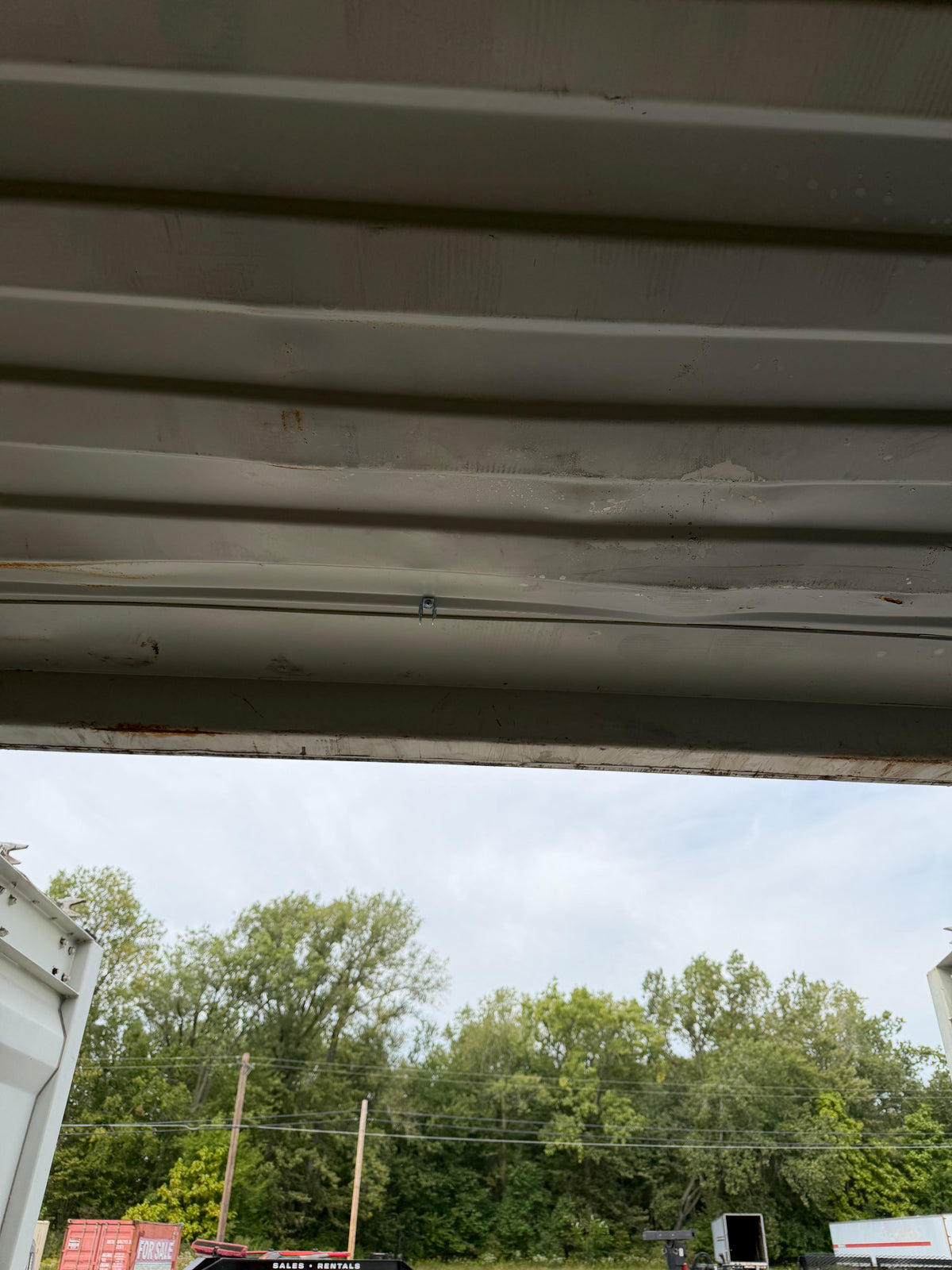 40’ High Cube Used K-Line Shipping Container – Small holes on sides
