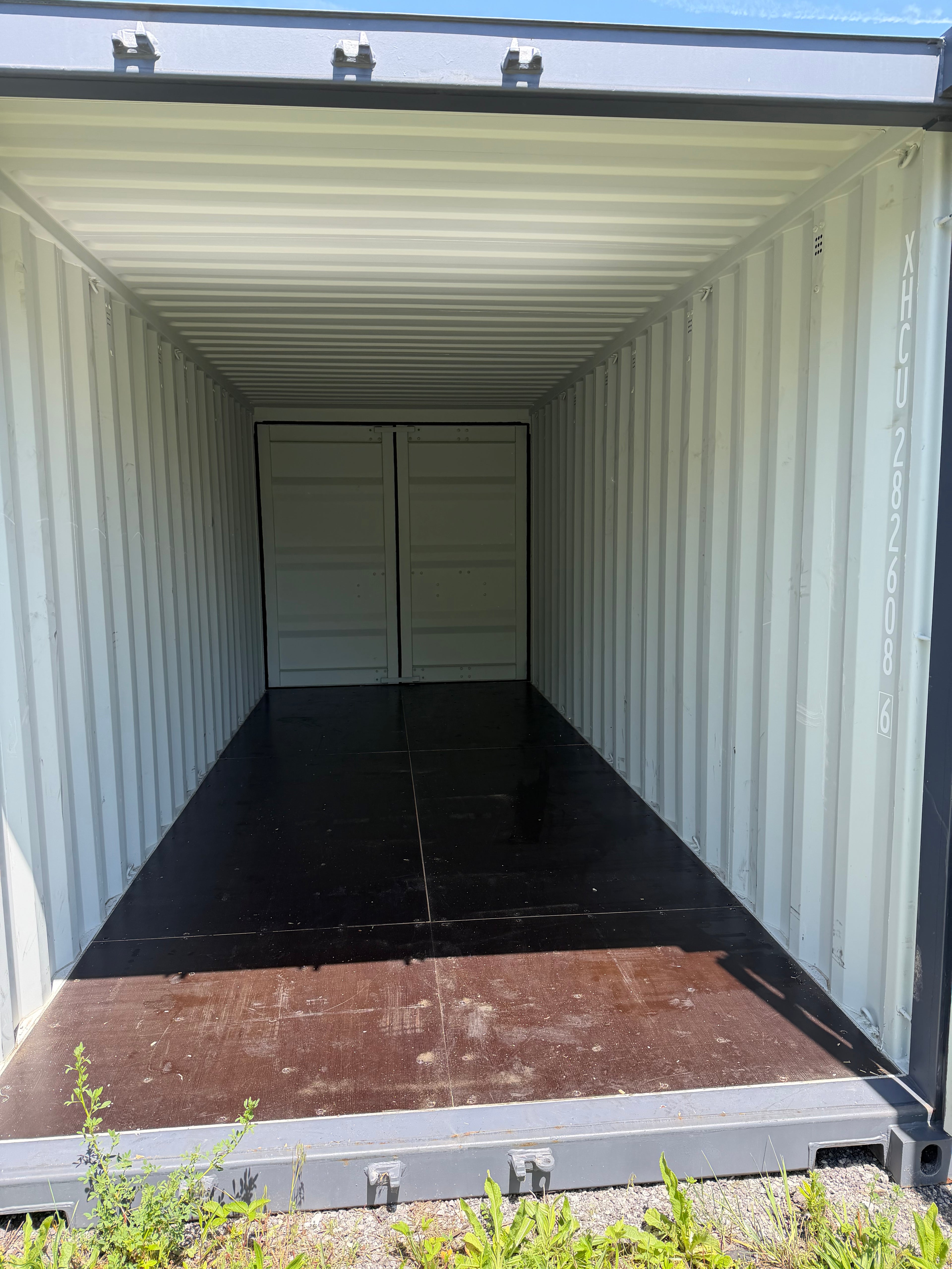20’ Standard Height One Trip Double Door Shipping Container – Slate Gray – Easy Open Doors – Container 282608-6