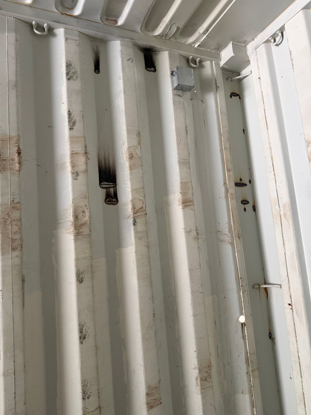 40’ High Cube Used K-Line Shipping Container – Small holes on sides