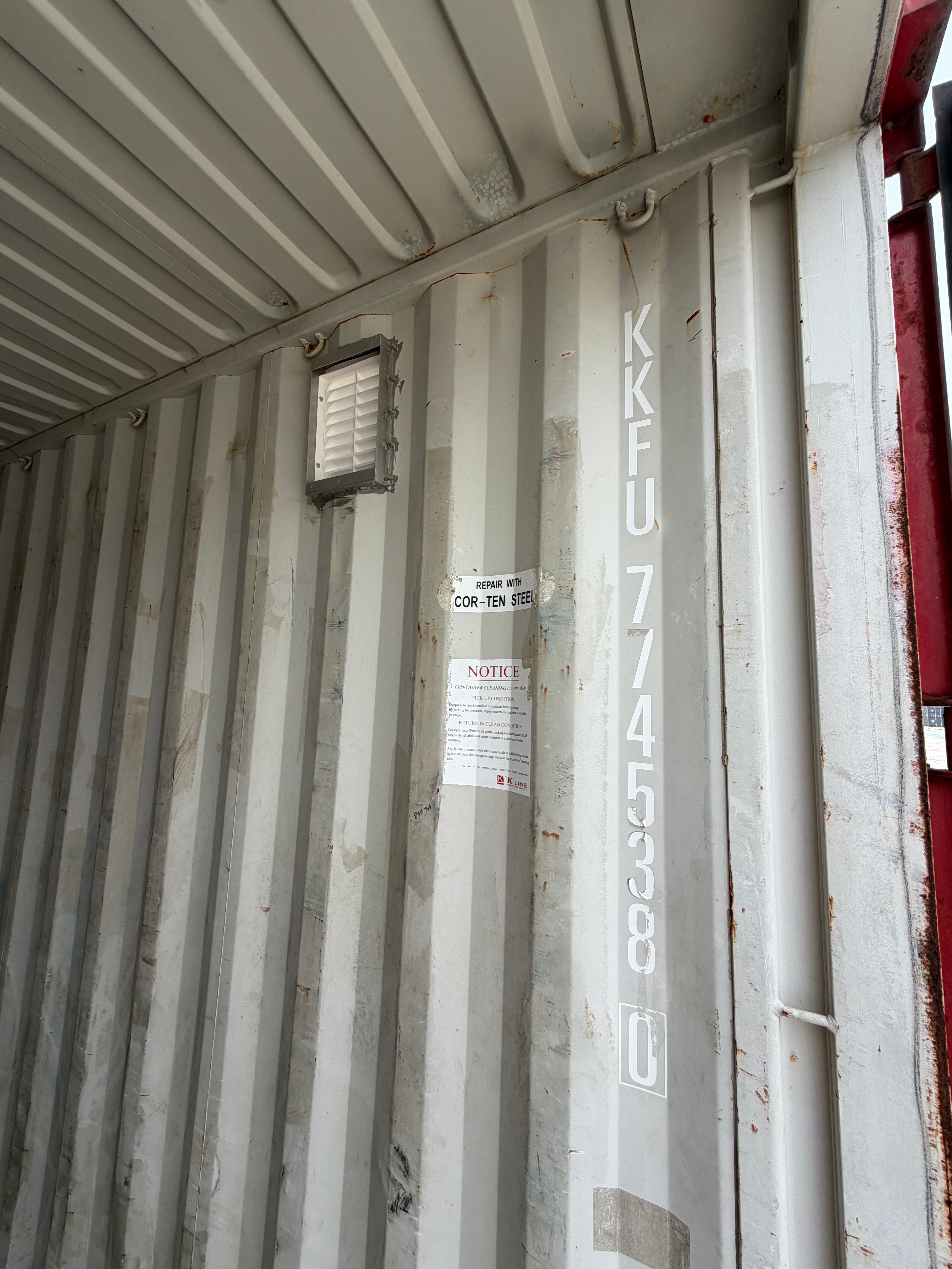 40’ High Cube Used K-Line Shipping Container – Modified 774538-0