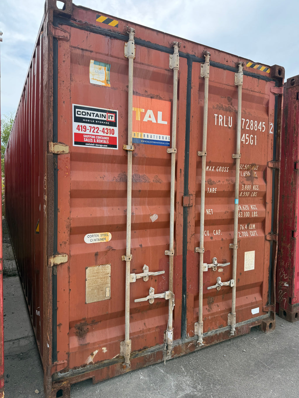 SPECIAL – $2,000 – 40’ High Cube Used Shipping Container – TRLU 728845-2