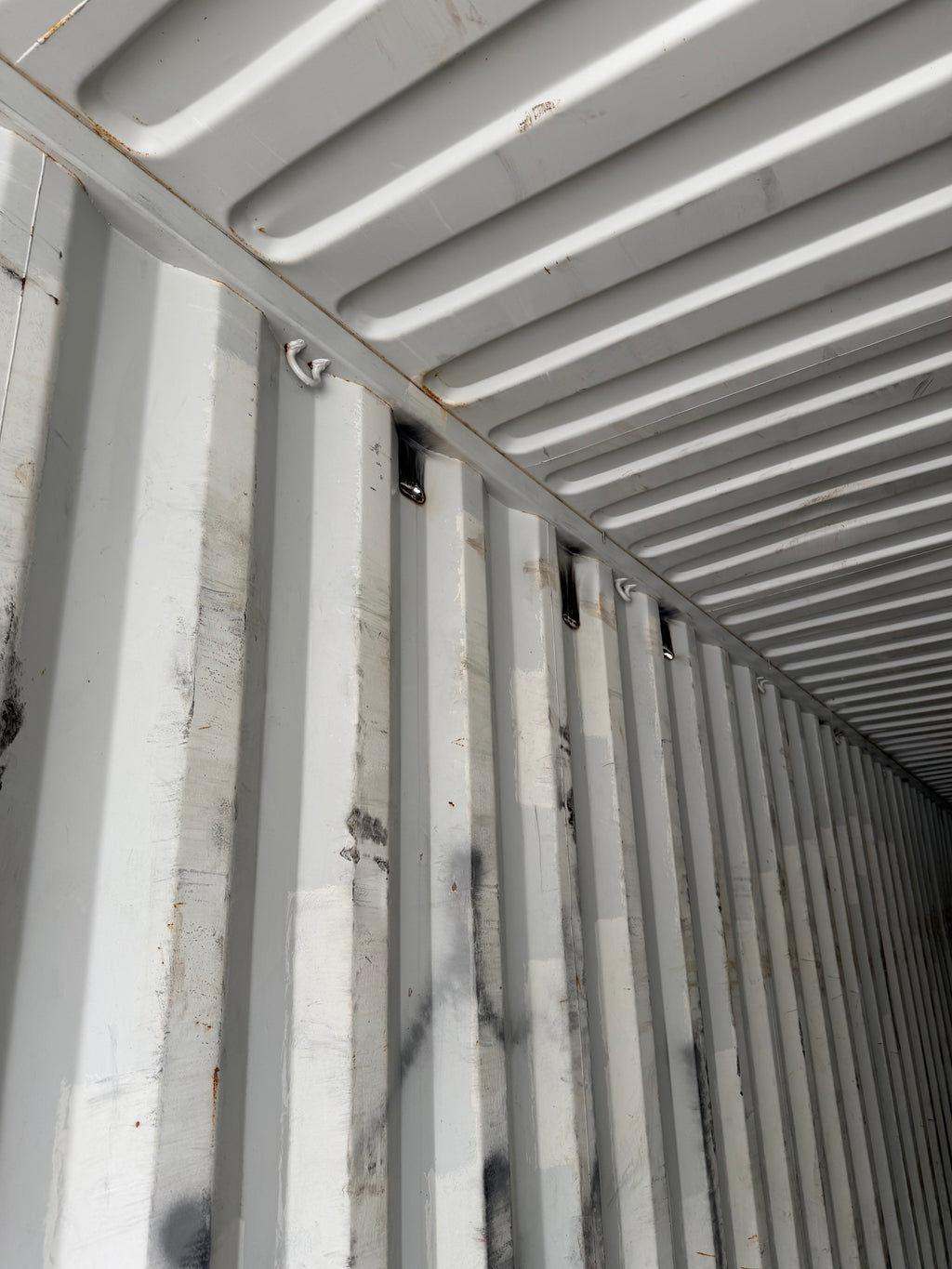 40’ High Cube Used K-Line Shipping Container – Small holes on sides