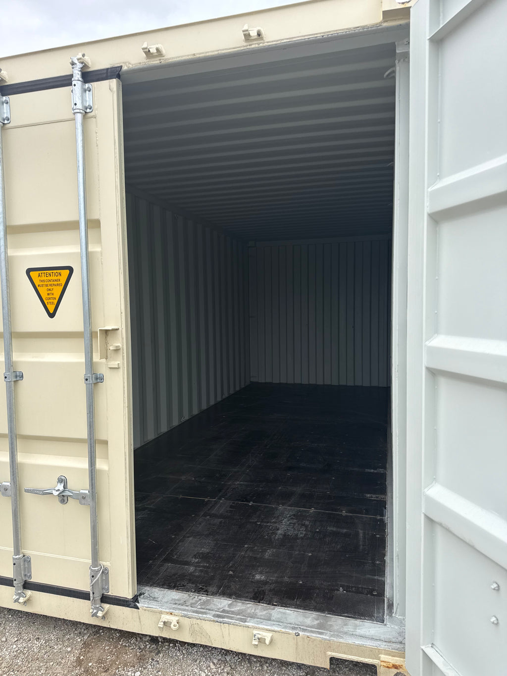 20’ Standard Height Open Side Shipping Container • One Trip • 4 Side Doors