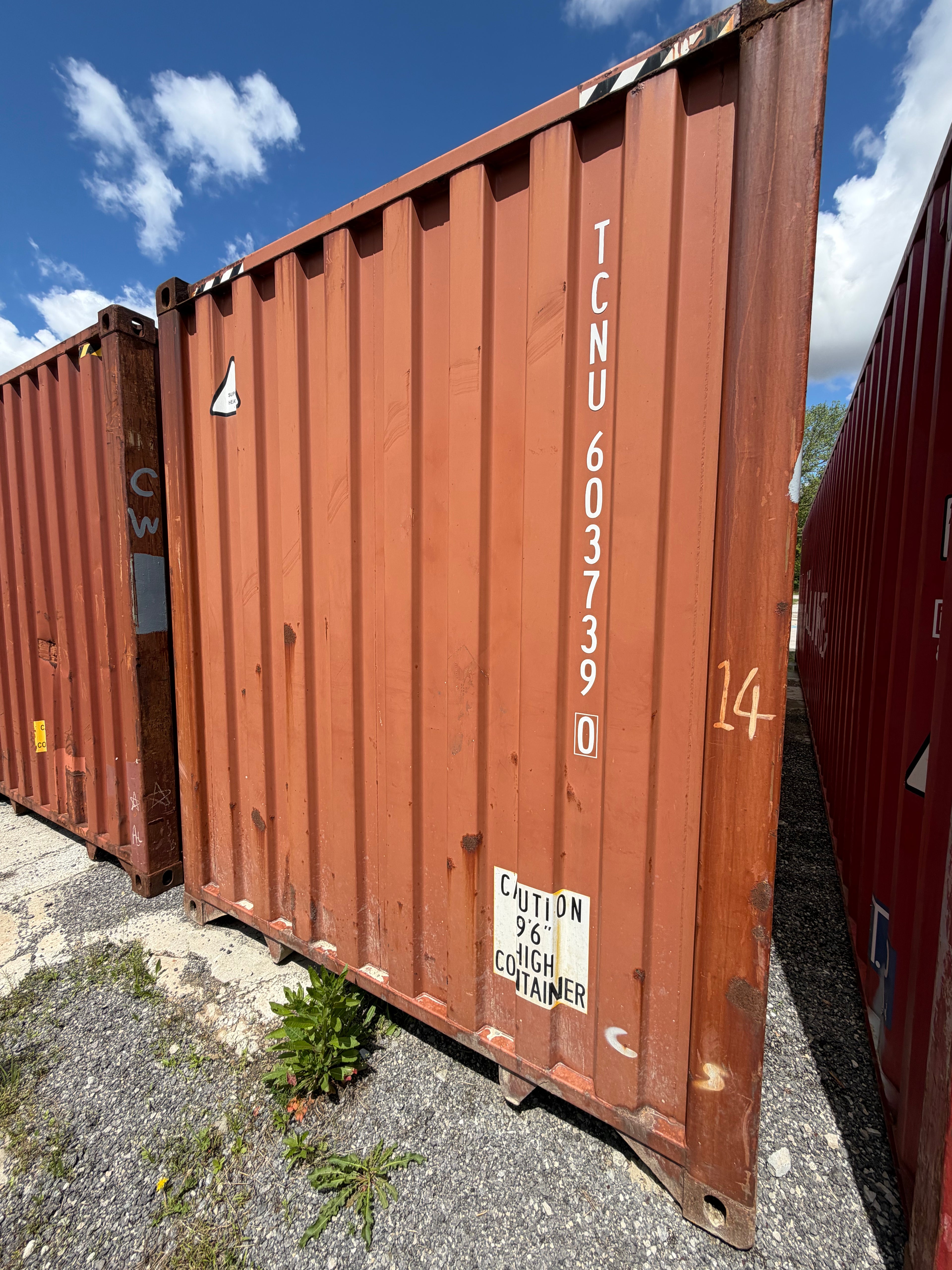 40’ High Cube Used Triton Shipping Container | Rust Color | 4 Vents 603739-0